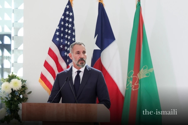 His Highness the Aga Khan V speaking at the opening of the Ismaili Center, Houston  2025-11-06